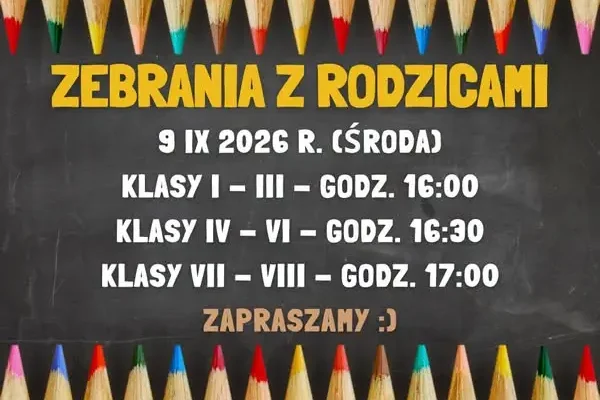Zebrania z rodzicami w Szkole Podstawowej nr 2 w Strzelcach – harmonogram