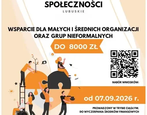 Do 8 000 zł na lokalne inicjatywy. Ruszył nabór w konkursie „Moc Małych Społeczności – Lubuskie”