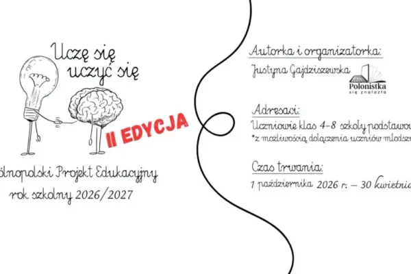 Szkoła zaprasza na zajęcia w projekcie „Uczę się uczyć”