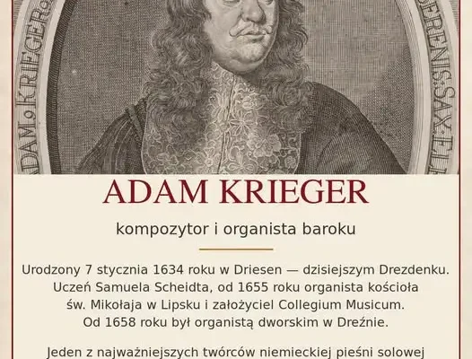 Adam Krieger – barokowy kompozytor urodzony w Drezdenku