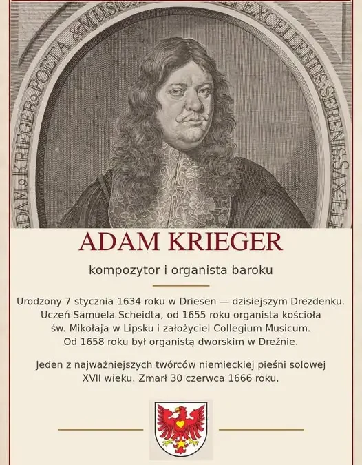 Adam Krieger – barokowy kompozytor urodzony w Drezdenku