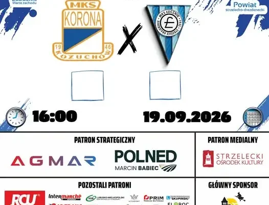 Korona Kożuchów kontra MKS Łucznik Polned Strzelce Krajeńskie – 8. kolejka na Stadionie Sportowym
