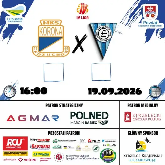 Korona Kożuchów kontra MKS Łucznik Polned Strzelce Krajeńskie – 8. kolejka na Stadionie Sportowym