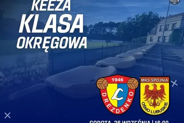 MKS Spójnia Ośno Lubuskie zagra w Drezdenku. Sobotni mecz o 16:00