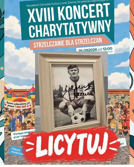 Licytacja autografu Włodzimierza Lubańskiego na rzecz akcji Strzelczanie dla Strzelczan