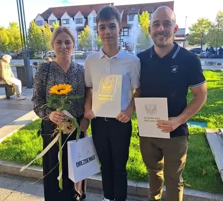 Alan Dembski z Drezdenka ze stypendium Burmistrza za wyniki w nauce