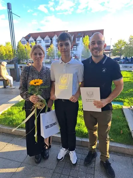 Alan Dembski z Drezdenka ze stypendium Burmistrza za wyniki w nauce