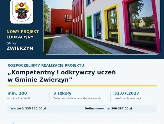 Gmina Zwierzyn inwestuje w edukację. Rusza projekt dla 200 uczniów