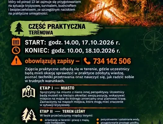 Szkolenie survivalowe w Strzelcach – zapisy trwają