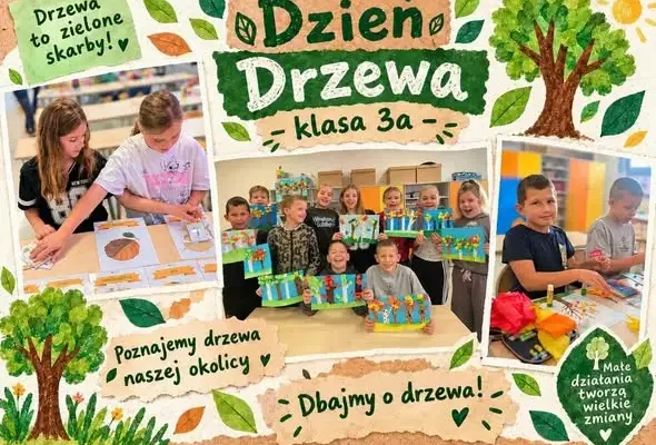 Dzień Drzewa w szkole: uczniowie klas I–III poznawali przyrodę w parku i lesie