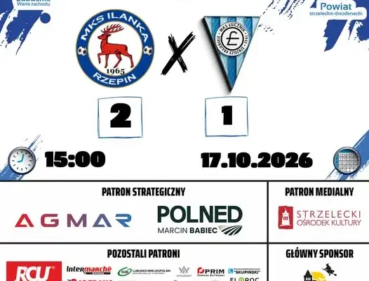 Łucznik Strzelce Krajeńskie przegrywa z Ilanką Rzepin 1:2