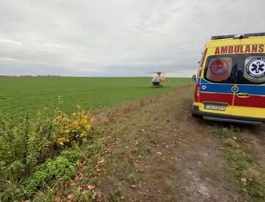 Tuczno: Strażacy zabezpieczyli lądowisko dla śmigłowca LPR