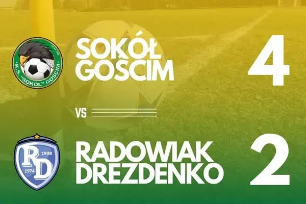 Sokół Gościm wygrywa z Radowiakiem Drezdenko 4:2. Hat-trick Huberta Wolfa