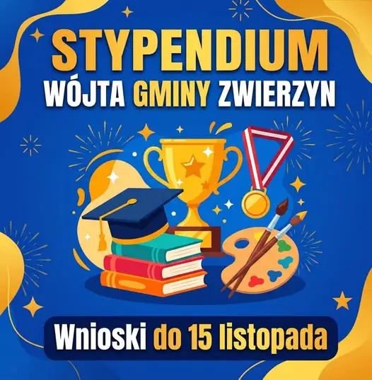 Gmina Zwierzyn nagradza utalentowanych uczniów – wnioski o stypendium do 15 listopada